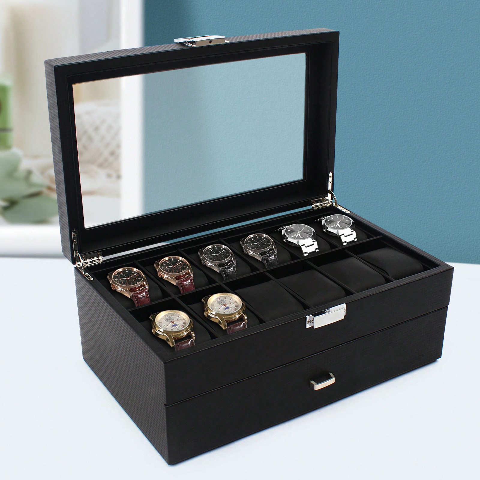 Luxury Bags For School - 24 Slot Men Watch Display Case