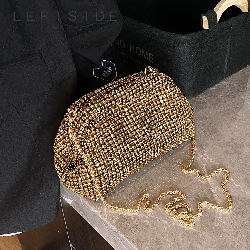 Luxury Bags Gold - LEFTSIDE Small Crossbody Bag for Women