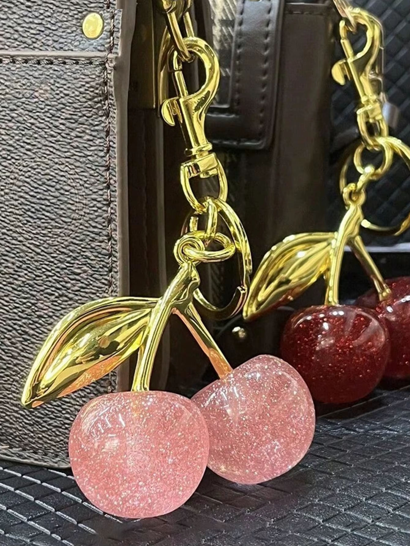 Luxury Bags For School - Cute Crystal Cherry Pendant Key Chain
