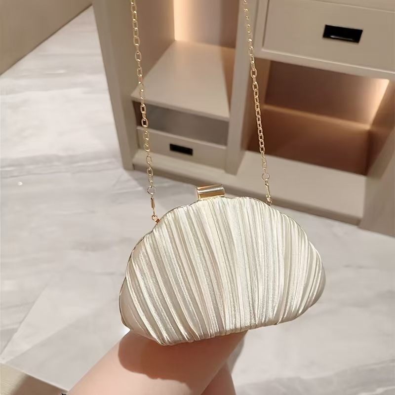 Luxury Bags Gold - Gold Bright Silk Evening Bags Women