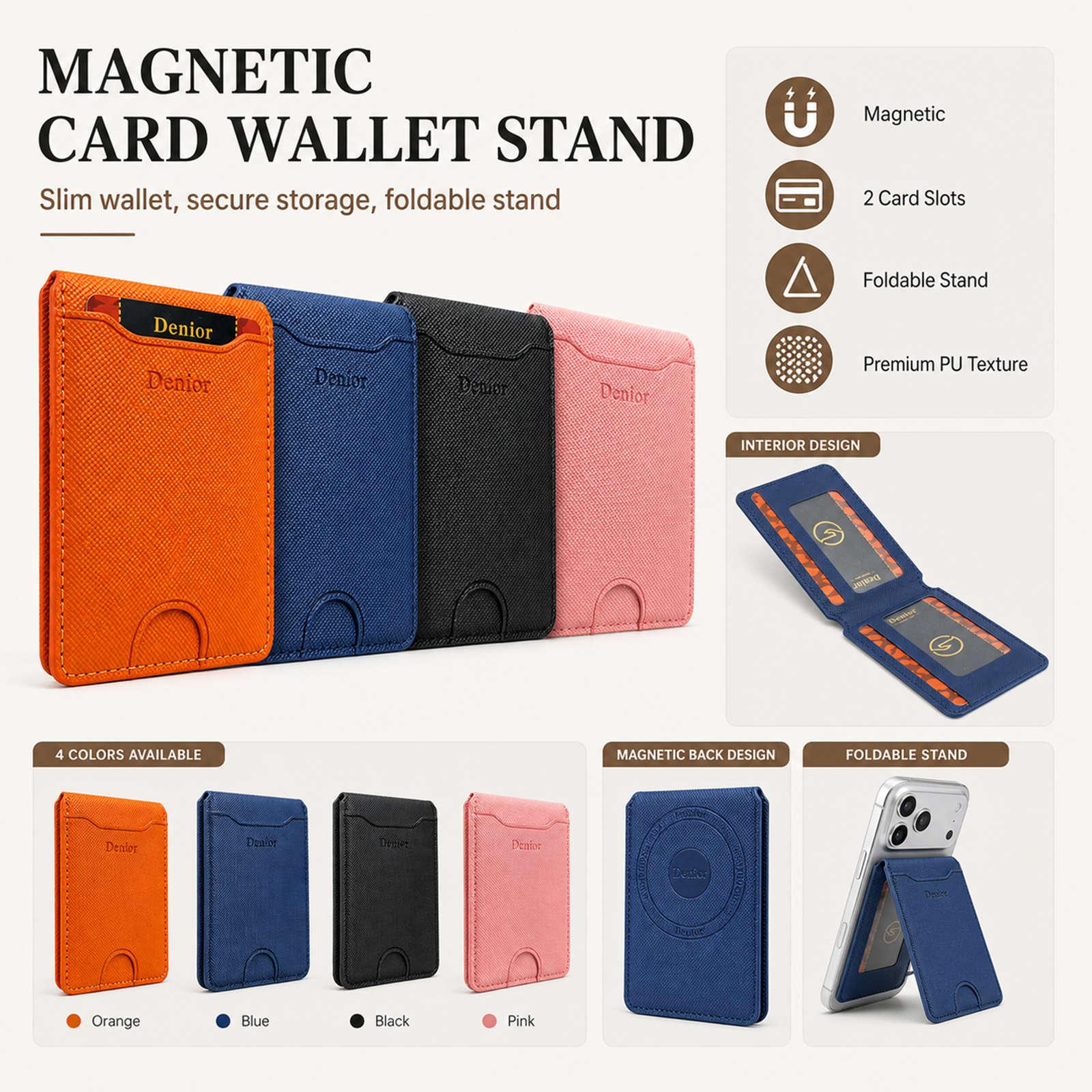 Mobile Phone Wallet Stand Magn - Luxury Bags & Leather Repair Of Atlanta ulasan dan harga