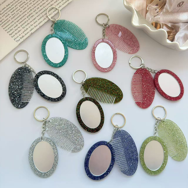 Oval Comb Mirror Keychain Pend - Luxury Bags Ysl ulasan dan harga