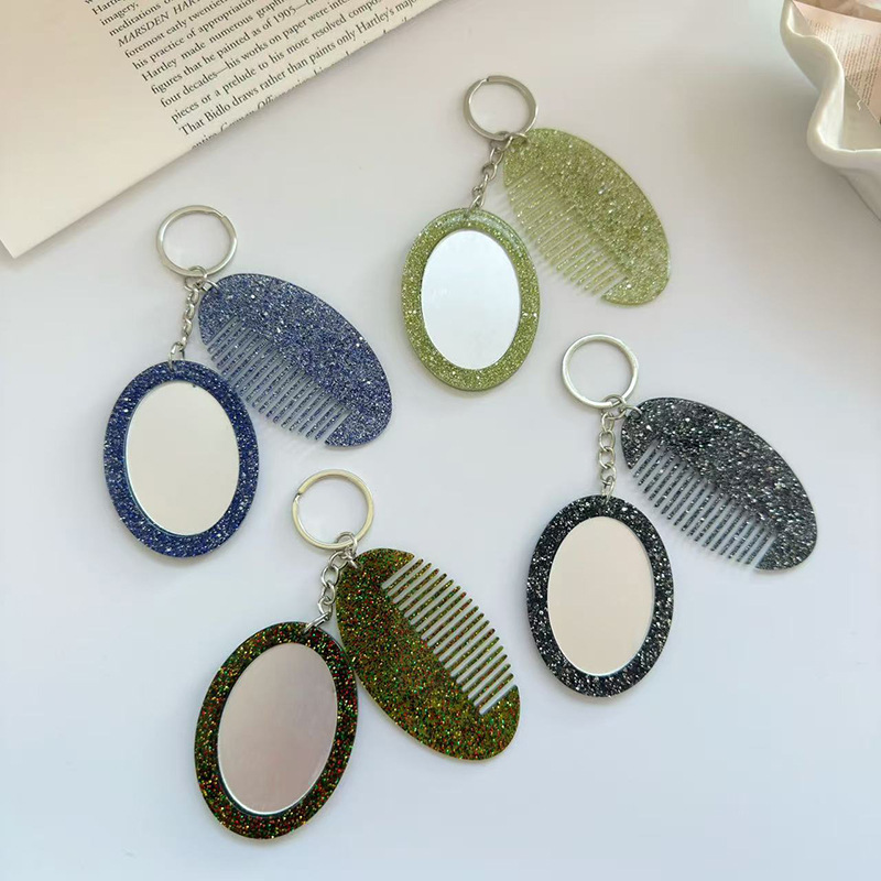 Oval Comb Mirror Keychain Pend - Luxury Bags Ysl ulasan dan harga