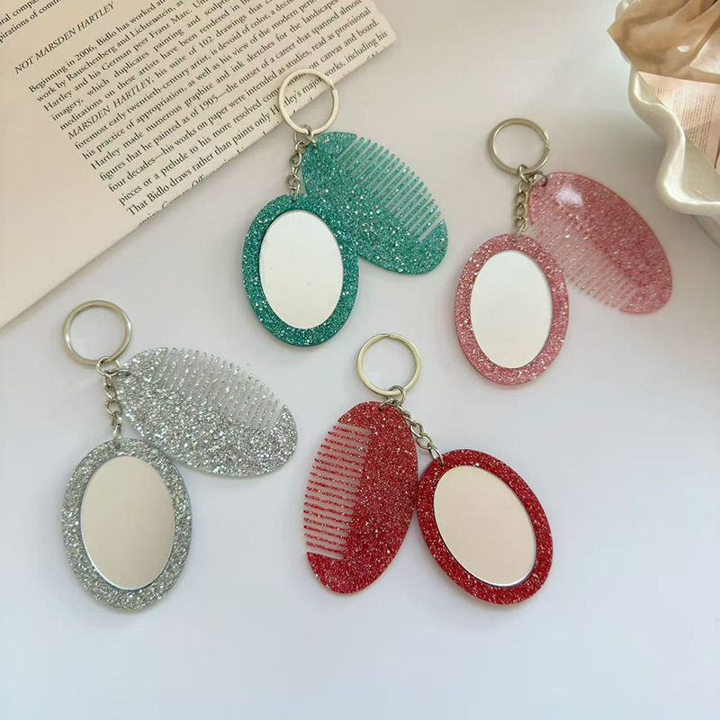 Oval Comb Mirror Keychain Pend - Luxury Bags Ysl ulasan dan harga