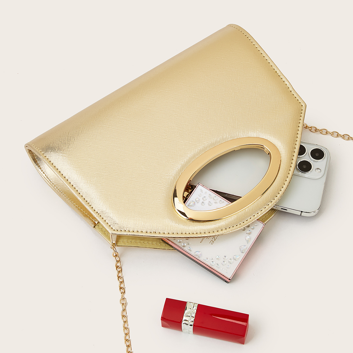 Women's Evening Bag, Gold Colo - Luxury Bags Gold ulasan dan harga