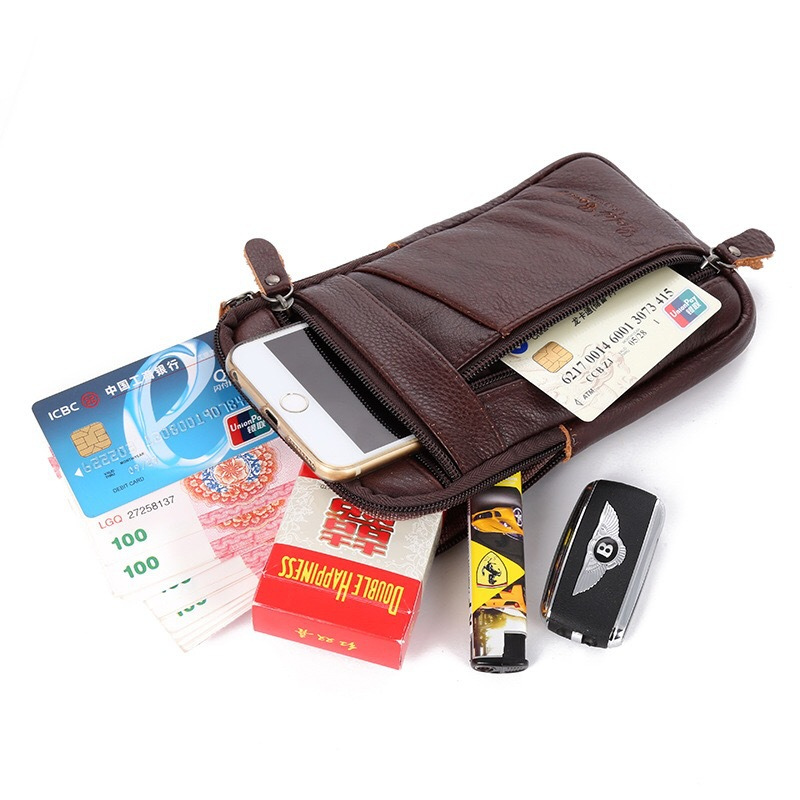 Men Luxury Genuine Leather Pho - Luxury Bags Mini ulasan dan harga