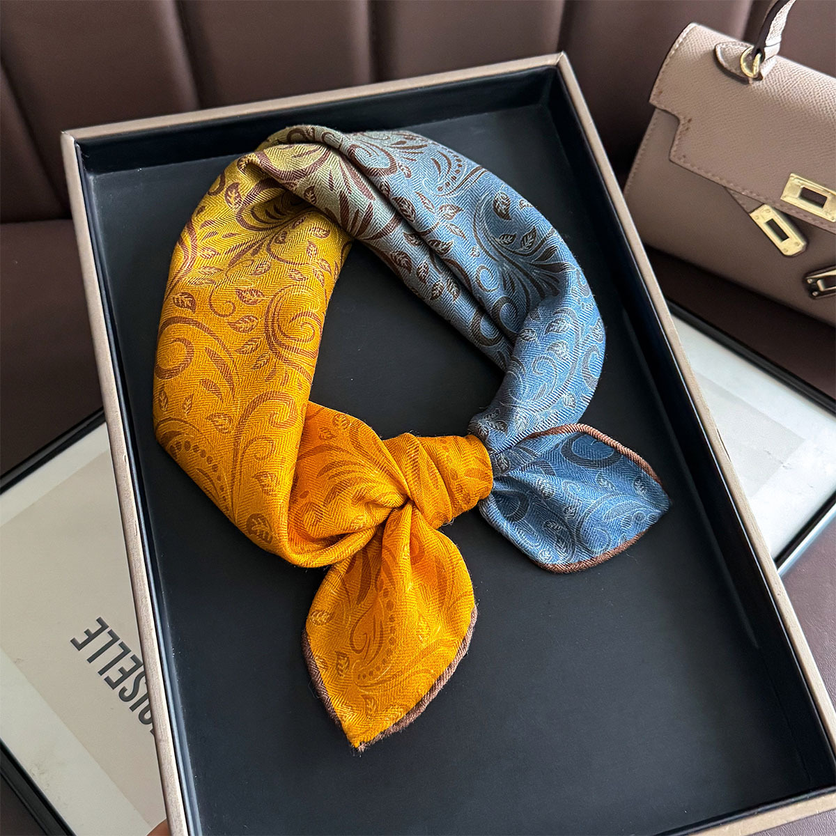 82% Wool 18% Real Silk Scarf N - Luxury Bags Expensive ulasan dan harga