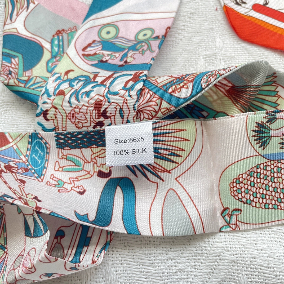 100% Mulberry Silk Scarf Women - Luxury Bags Mini ulasan dan harga
