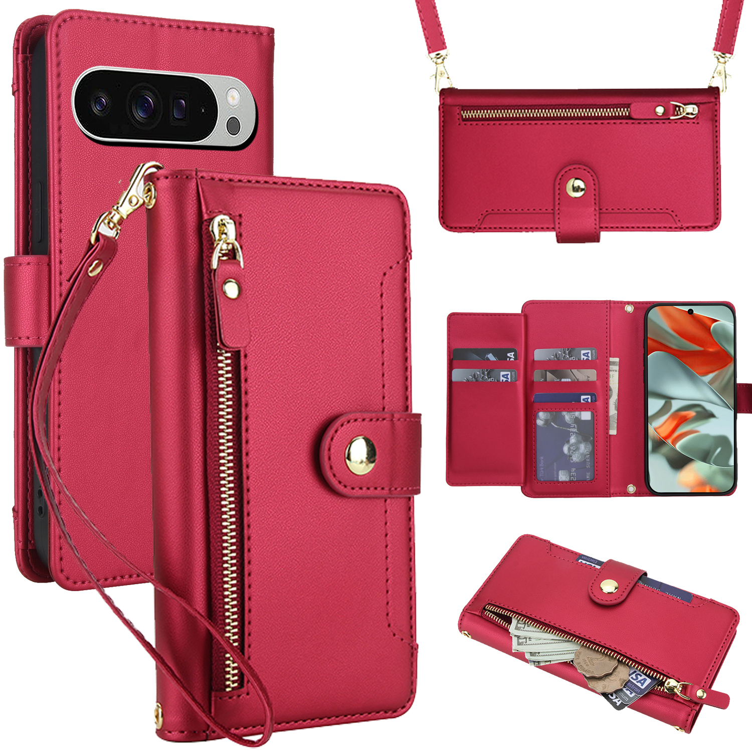 Crossbody Zipper Leather Walle - Luxury Bags & Leather Repair Of Atlanta ulasan dan harga