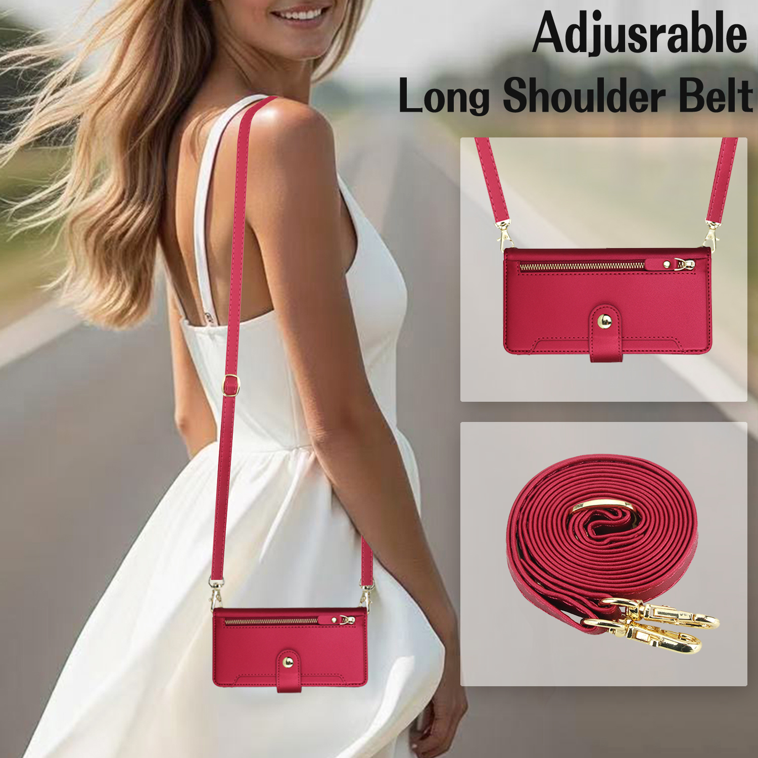 Crossbody Zipper Leather Walle - Luxury Bags & Leather Repair Of Atlanta ulasan dan harga