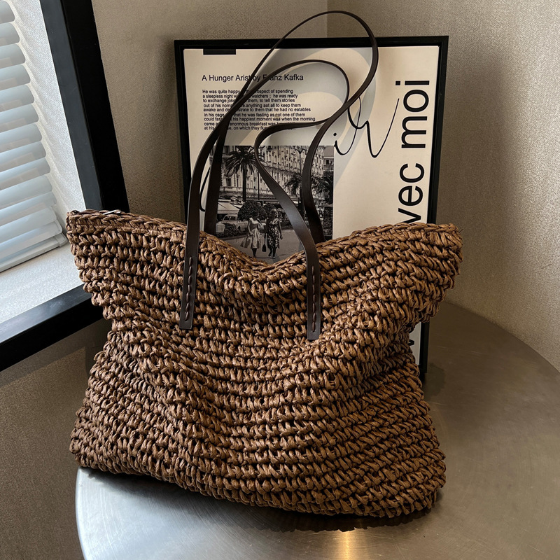 Straw Woven Tote Bags Casual L - Luxury Bags Collection ulasan dan harga