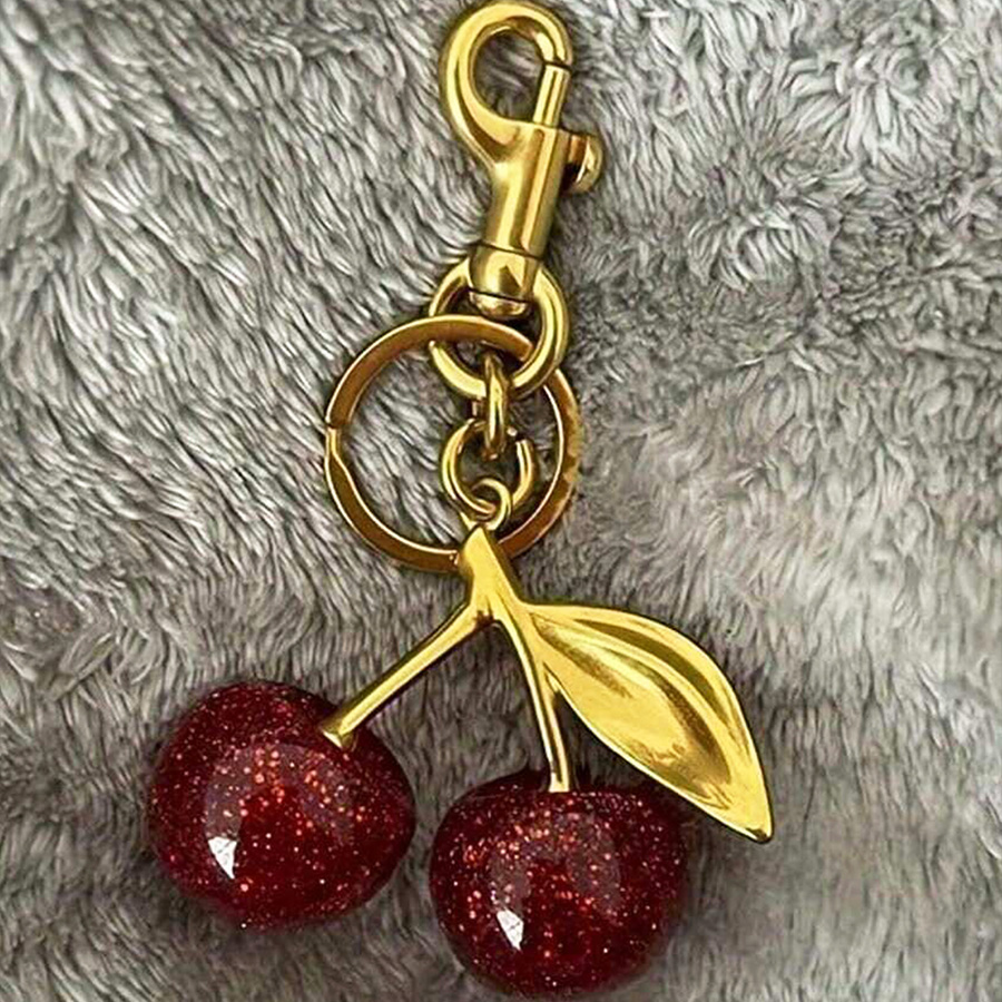 Cute Crystal Cherry Pendant Ke - Luxury Bags For School ulasan dan harga