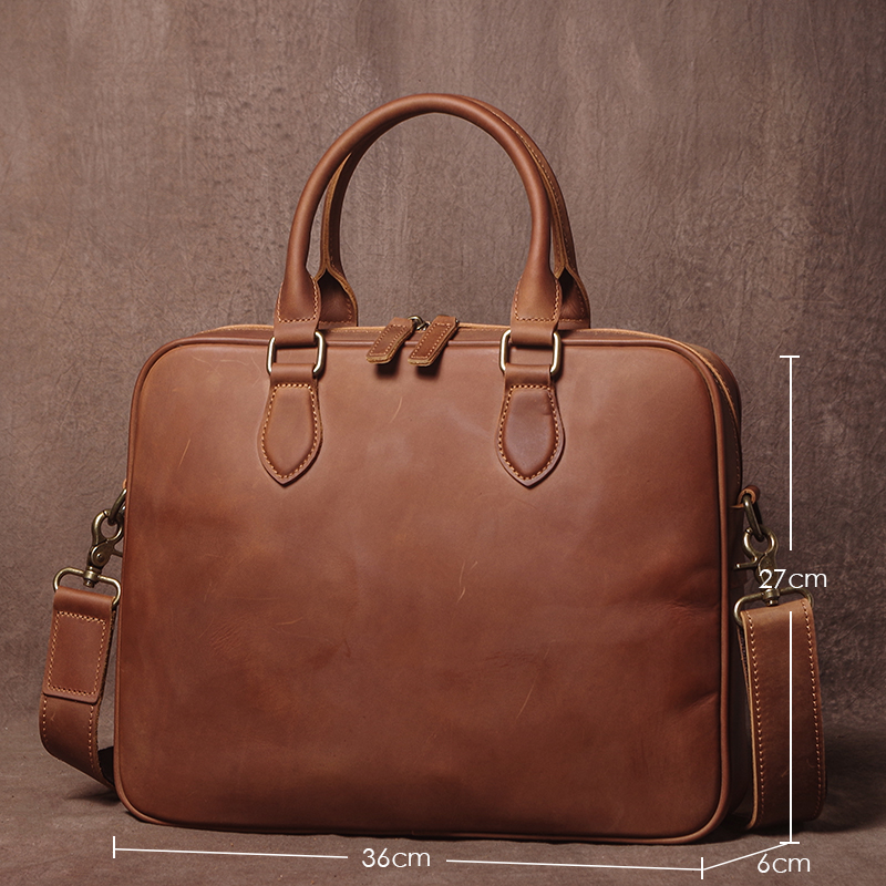 GURO Men Crazy Horse Cowhide B - Luxury Bags For School ulasan dan harga