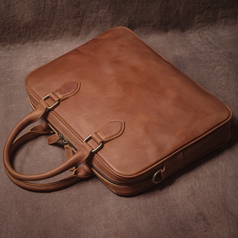 GURO Men Crazy Horse Cowhide B - Luxury Bags For School ulasan dan harga