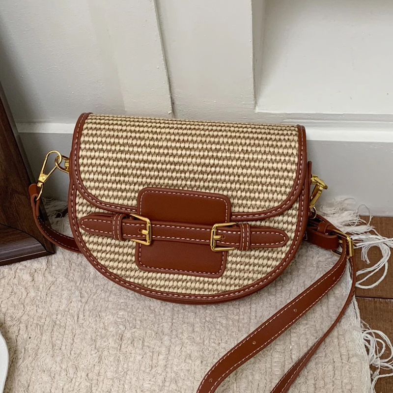 England Style Mini Straw Saddl - Luxury Bags Mini ulasan dan harga
